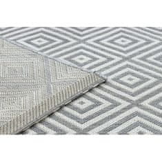 eoshop Preproga FLAT SISAL 48607637 Square diamant siva / krem ( - Velikost: 80x150 cm)