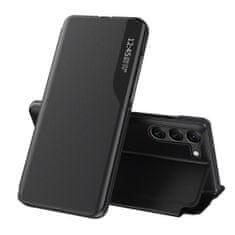 slomart Eko usnje view case za samsung galaxy s23+ s flip cover stojalom black