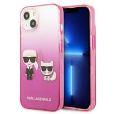 Karl Lagerfeld Karl Lagerfeld Gradient Ikonik Karl &amp; Choupette - etui za iPhone 13 mini (roza)