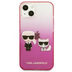 Karl Lagerfeld Karl Lagerfeld Gradient Ikonik Karl &amp; Choupette - etui za iPhone 13 mini (roza)