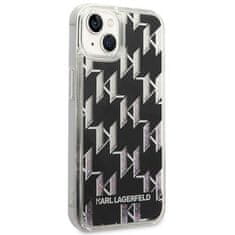 Karl Lagerfeld Karl Lagerfeld Monogram Liquid Glitter - Ohišje za iPhone 14 Plus (črno)