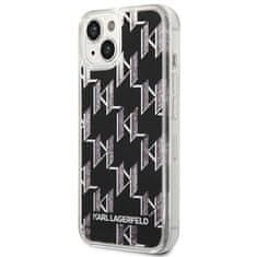 Karl Lagerfeld Karl Lagerfeld Monogram Liquid Glitter - Ohišje za iPhone 14 Plus (črno)