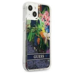 Guess Guess Liquid Glitter Flower - etui za iPhone 13 mini (modri)