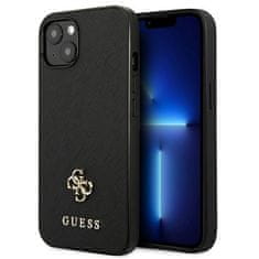 Guess Guess Saffiano 4G Small Metal Logo - etui za iPhone 13 mini (črn)