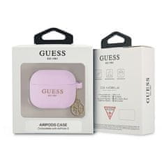 Guess Silikonski etui Guess 4G Charms - etui za AirPods 3 (vijoličen)