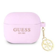 Guess Silikonski etui Guess 4G Charms - etui za AirPods 3 (vijoličen)