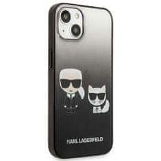 Karl Lagerfeld Karl Lagerfeld Gradient Ikonik Karl &amp; Choupette - etui za iPhone 13 mini (črn)