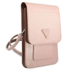 Guess Guess Wallet Saffiano Triangle Logo Phone Bag - torbica za pametne telefone in dodatke (roza)