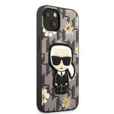 Karl Lagerfeld Karl Lagerfeld Iconic Karl Flower - ohišje za iPhone 13 Mini (sivo)