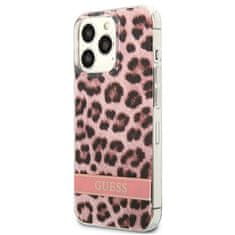 Guess Guess Leopard Electro Stripe - Ohišje za iPhone 13 Pro (roza)