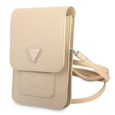 Guess Guess Wallet Saffiano Triangle Logo Phone Bag - torbica za pametne telefone in dodatke (bež)