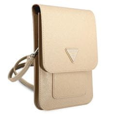 Guess Guess Wallet Saffiano Triangle Logo Phone Bag - torbica za pametne telefone in dodatke (bež)