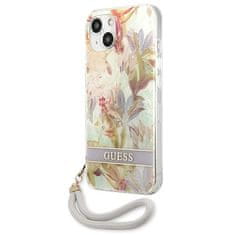 Guess Guess Flower Cord - Ohišje z vrvico za iPhone 13 mini (vijolično)