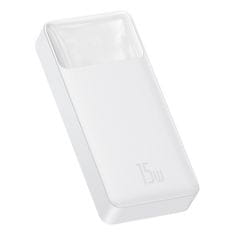 BASEUS Bipow powerbank s hitrim polnjenjem 20000mAh 15W USB microUSB 25cm bela