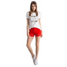 Factoryprice Ženske kratke hlače z žepi elegantna CATHY rdeča EM-SN-19290.53_269985 S