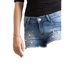 Factoryprice Ženske kratke hlače iz džinsa z biseri RIKA modra JMP-SN-S1618.16P_311004 34