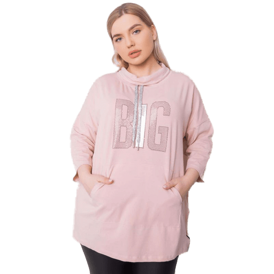 RELEVANCE Ženska bluza plus size ISELIN umazano roza barve RV-BZ-6387.41P_363460