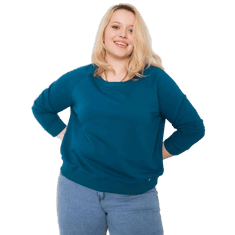 BASIC FEEL GOOD Ženska bombažna majica plus size DONNA blue RV-BL-6326.02X_362637 2XL