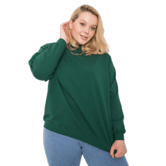 BASIC FEEL GOOD Ženska bombažna majica plus size HARMONY temno zelena RV-BL-6299.11_362855 2XL