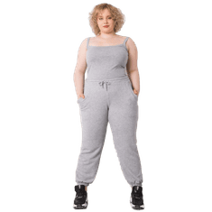 BASIC FEEL GOOD Ženske Plus velikost bombaž Sweatpants AINHOA Grey RV-DR-6331.86_366486 XL