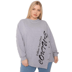 RELEVANCE Ženska asimetrična bluza plus size ELFRIEDE siva RV-BZ-7165.79P_378962 Univerzalni