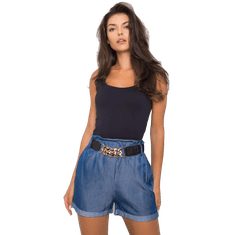 ITALY MODA Ženske kratke hlače s pasom MARELLA temno modra DHJ-SN-13189.05P_374691 S