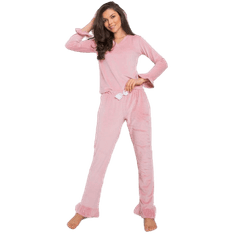 RUE PARIS Ženska velur pižama s hlačami Camille RUE PARIS roza RV-PI-7394.23X_381201 L