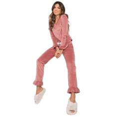RUE PARIS Ženska velur pižama s hlačami Camille RUE PARIS roza RV-PI-7394.23X_381205 XL