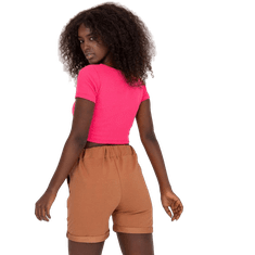 FANCY Ženske kratke hlače z vezalkami ALVARO svetlo rjave barve FA-SN-6283.88P_386415 Univerzalni