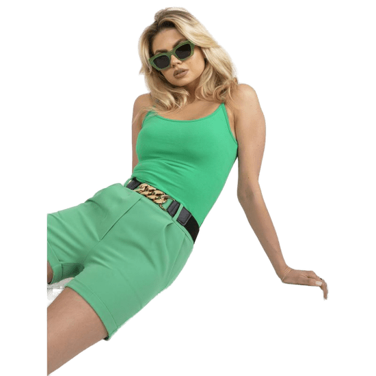 ITALY MODA Ženske kratke hlače brez zapenjanja SUSAN green DHJ-SN-13186-1.70_387097