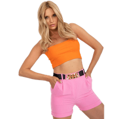 ITALY MODA Ženske kratke hlače z žepi in pasom AMY roza DHJ-SN-13186-1.70_387082 S