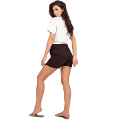 FANCY Ženske kratke hlače z zavihanimi nogavicami RYLAN temno rjave barve FA-SN-6283.88P_386414 Univerzalni