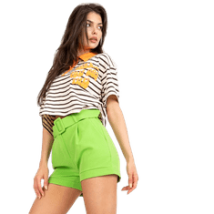 ITALY MODA Ženske kratke hlače s pasom KURT svetlo zelena DHJ-SN-15776.01P_387248 S
