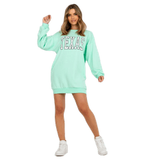 Ex moda Ženska bluza s potiskom oversize dolga KANE svetlo zelena EM-BL-U719.82P_387642 Univerzalni