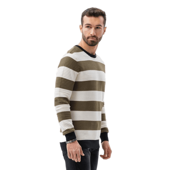 OMBRE Moški pulover IVAN olive MDN23803
