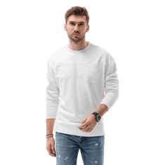 OMBRE Moški pulover NIEL krem MDN120093 XL