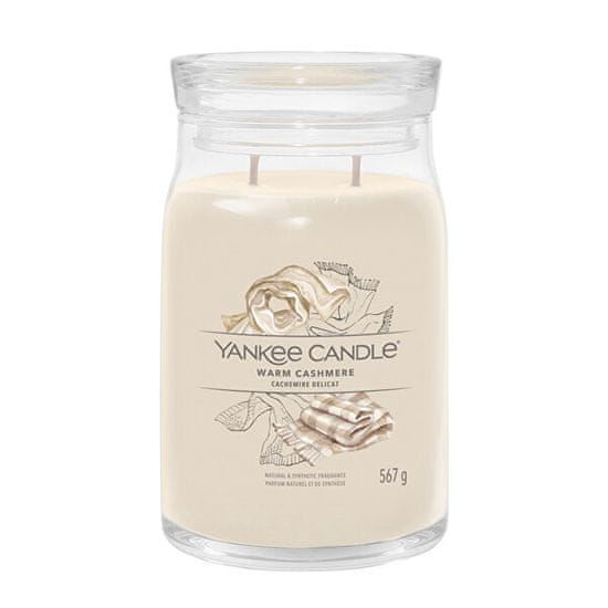 Yankee Candle Aromatična sveča Signature glass velika Warm Cashmere 567 g