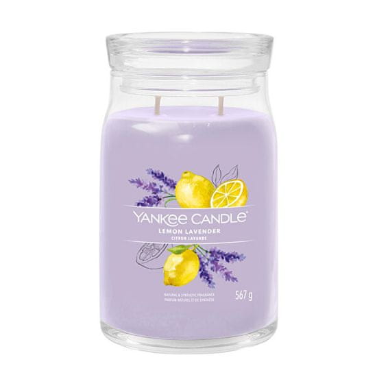 Yankee Candle Aromatična sveča Signature glass velika Limona Lavanda 567 g