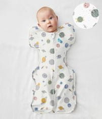 LOVE TO DREAM Swaddle UP - Swaddle, velikost XS, planeti - 1 FAZA, 0-1 m, 2,2-3,8 kg