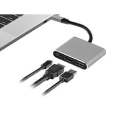 Northix Večnamenski adapter za USB-C - 3 različna vrata 