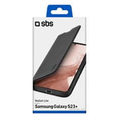 SBS Lite preklopni ovitek za Samsung Galaxy S23+, črn (TEBKLITESAS23PK)