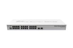 Mikrotik Mikrotik CRS326-24G-2S+RM upravlj switch L2 Gigabit Ethernet s 24 žičnimi in 2 SFP+ portoma, 10G podpora, siva barva