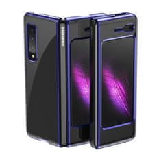 slomart plating case trda torbica electroplating frame cover za samsung galaxy fold modra