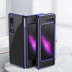 slomart plating case trda torbica electroplating frame cover za samsung galaxy fold modra