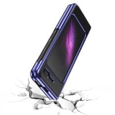 slomart plating case trda torbica electroplating frame cover za samsung galaxy fold modra