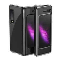 slomart plating case trda torbica electroplating frame cover za samsung galaxy fold črna