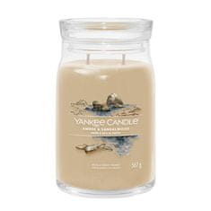 Yankee Candle Aromatična sveča Signature glass velika Amber & Sandalwood 567 g