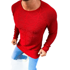 Dstreet Moški pulover polne dolžine rdeče barve wx1599 M