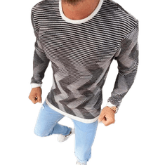 Dstreet Moški pulover v barvi ecru z vsemi črtami wx1613 XL