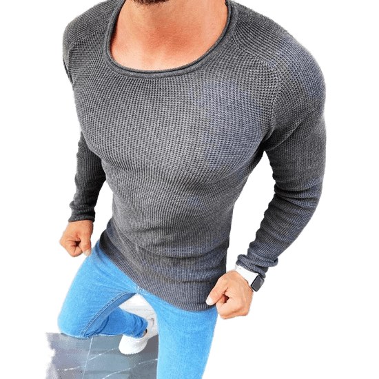 Dstreet Moški pulover v antracitni barvi wx1617